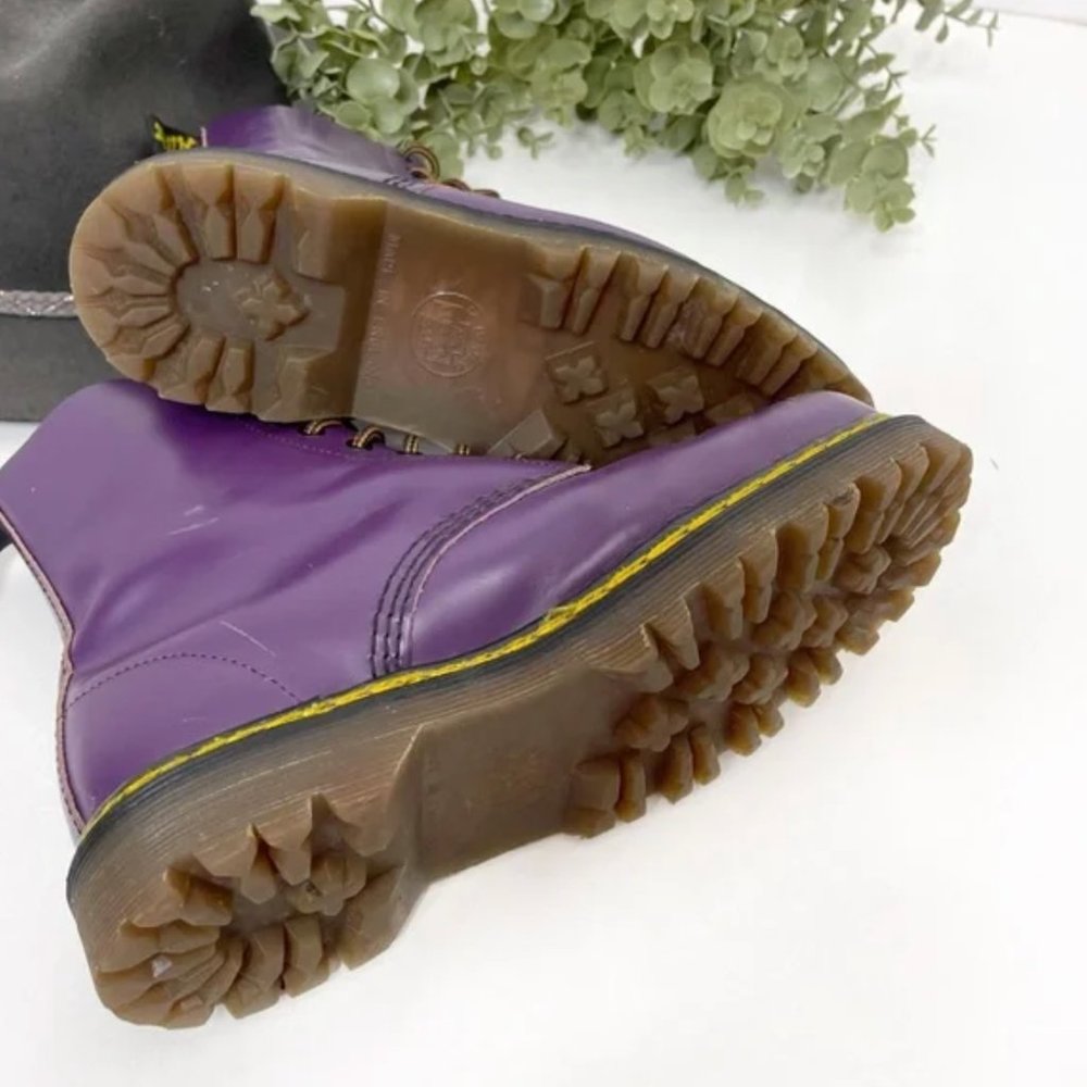 * Rare Color * Purple 1460 Bex Squared-Toe Dr. Martens 8-eye Boots - Picture 5 of 7